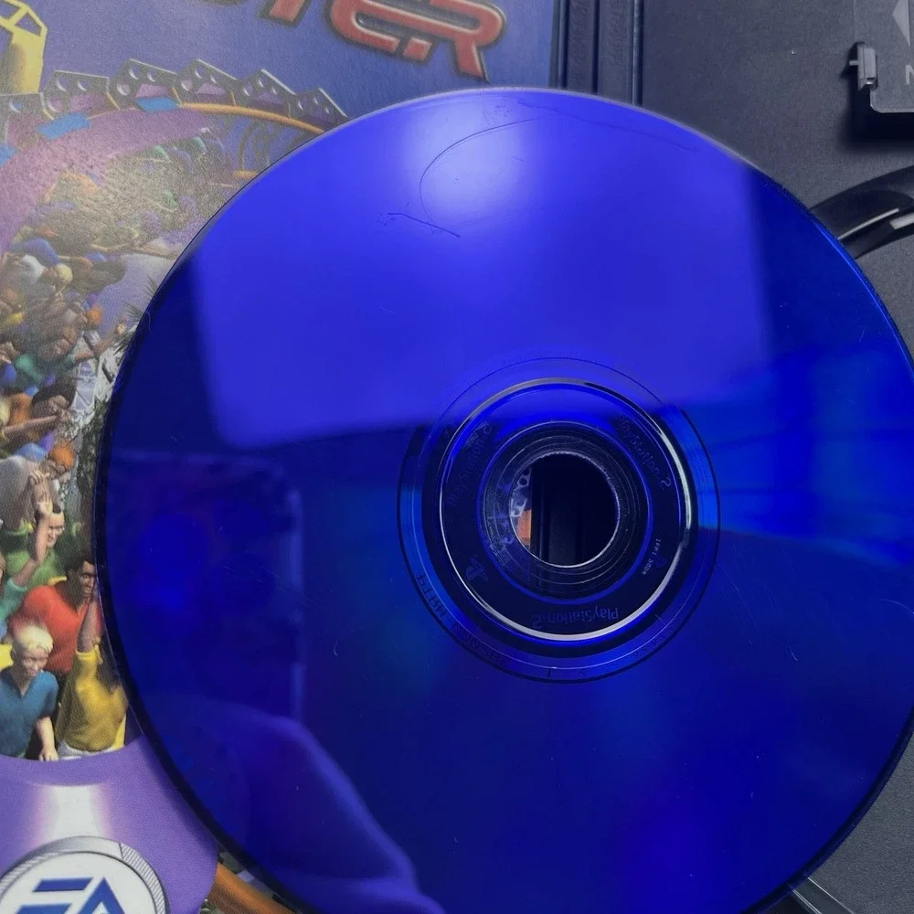 EA Theme Park Roller Coaster PS2 Game Blue Disc Complete With Manual CIB Retro